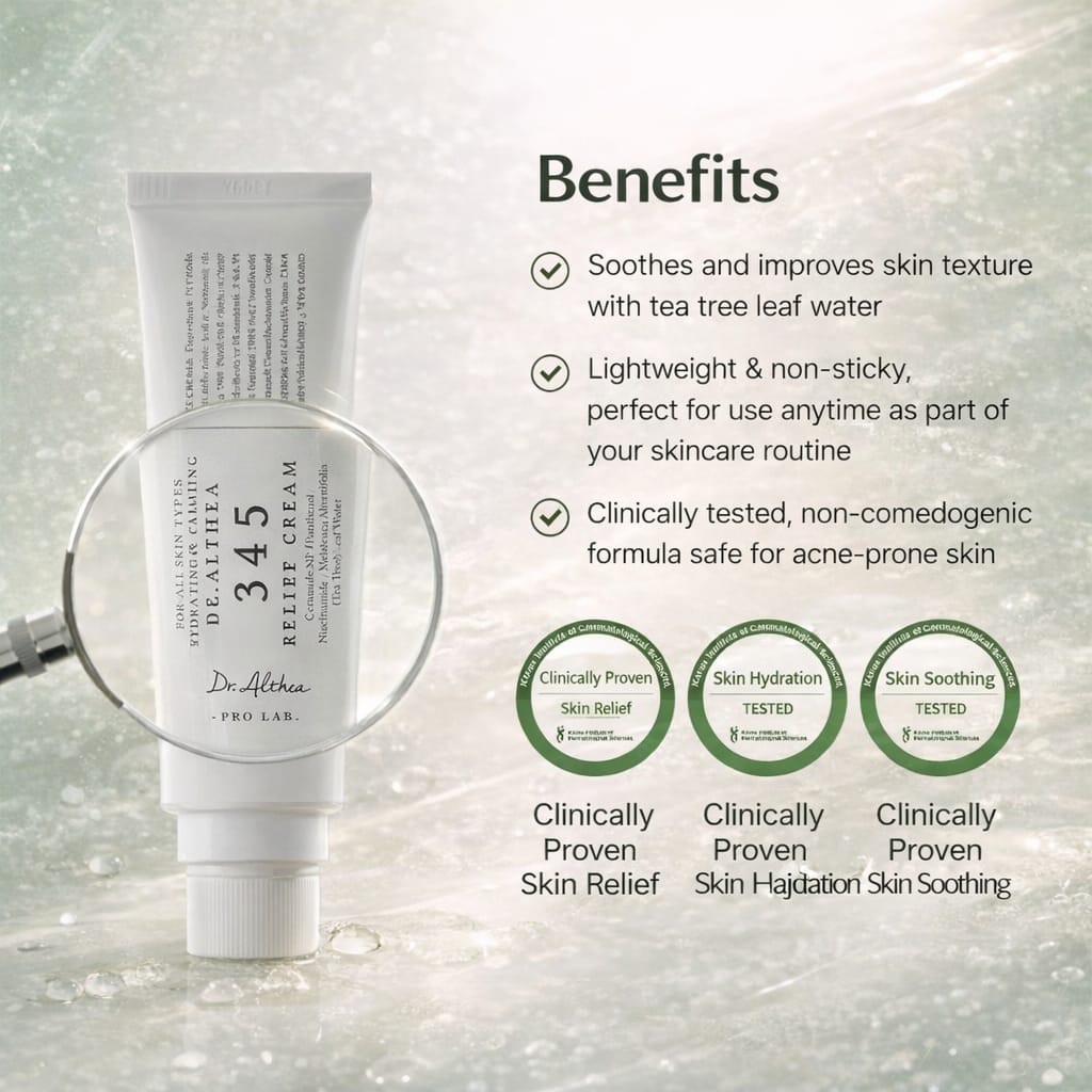 345 Relief Cream – Skin Barrier Repair Cream for Acne & Sensitive Skin